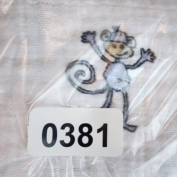 Aden + Anais muslin baby blanket swaddle white / monkey print - Picture 5 of 5